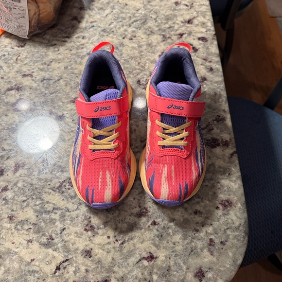 ASICS Kids' Vibrant Red and Purple Sneakers - Picture 1 of 3